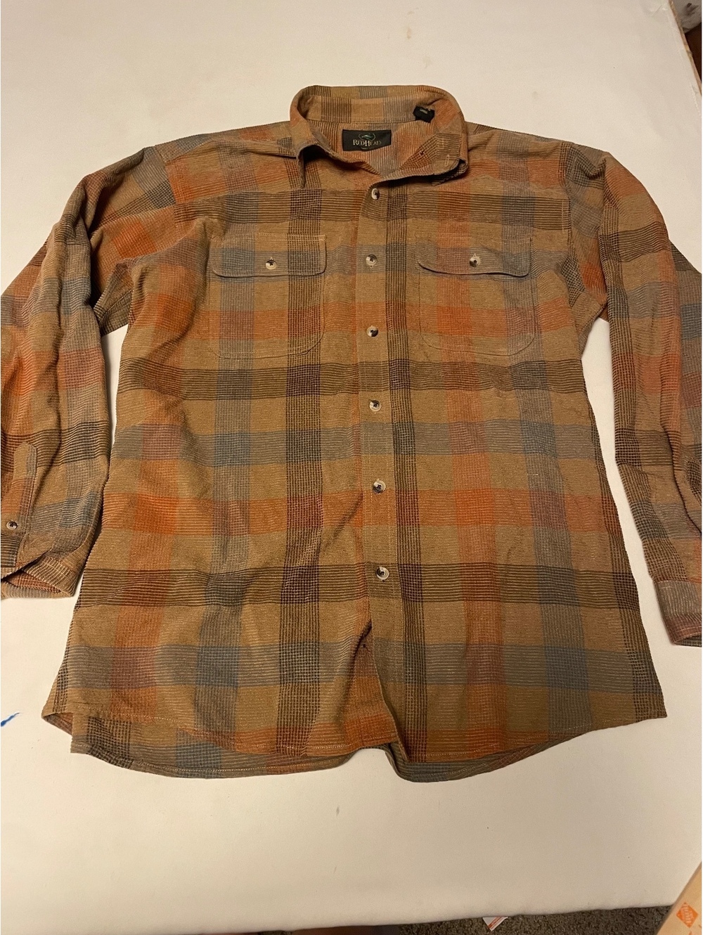 RedHead Men's Long Sleeve Button-Up Plaid Shirt Large